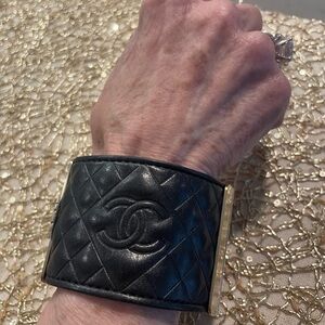 Rare Chanel leather cuff